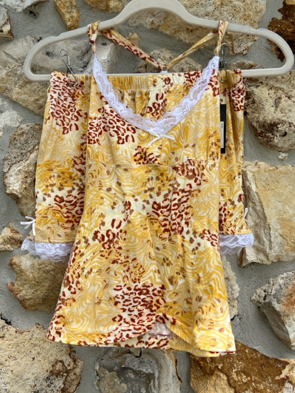 Studio badgley mischka animal hybrid pajama set